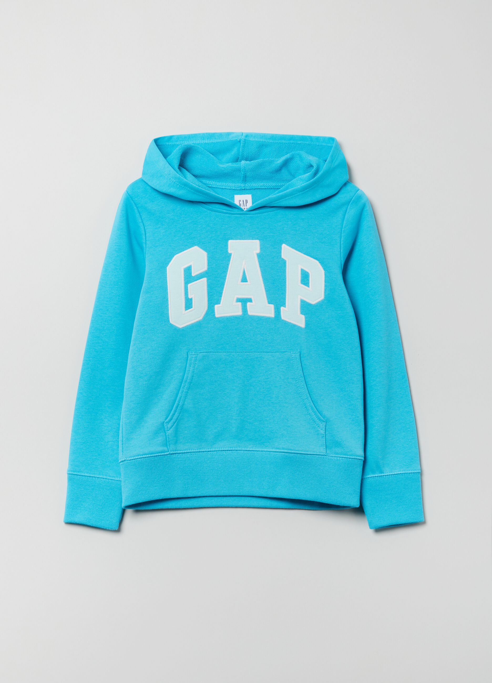 Sweatshirt with hood and logo print