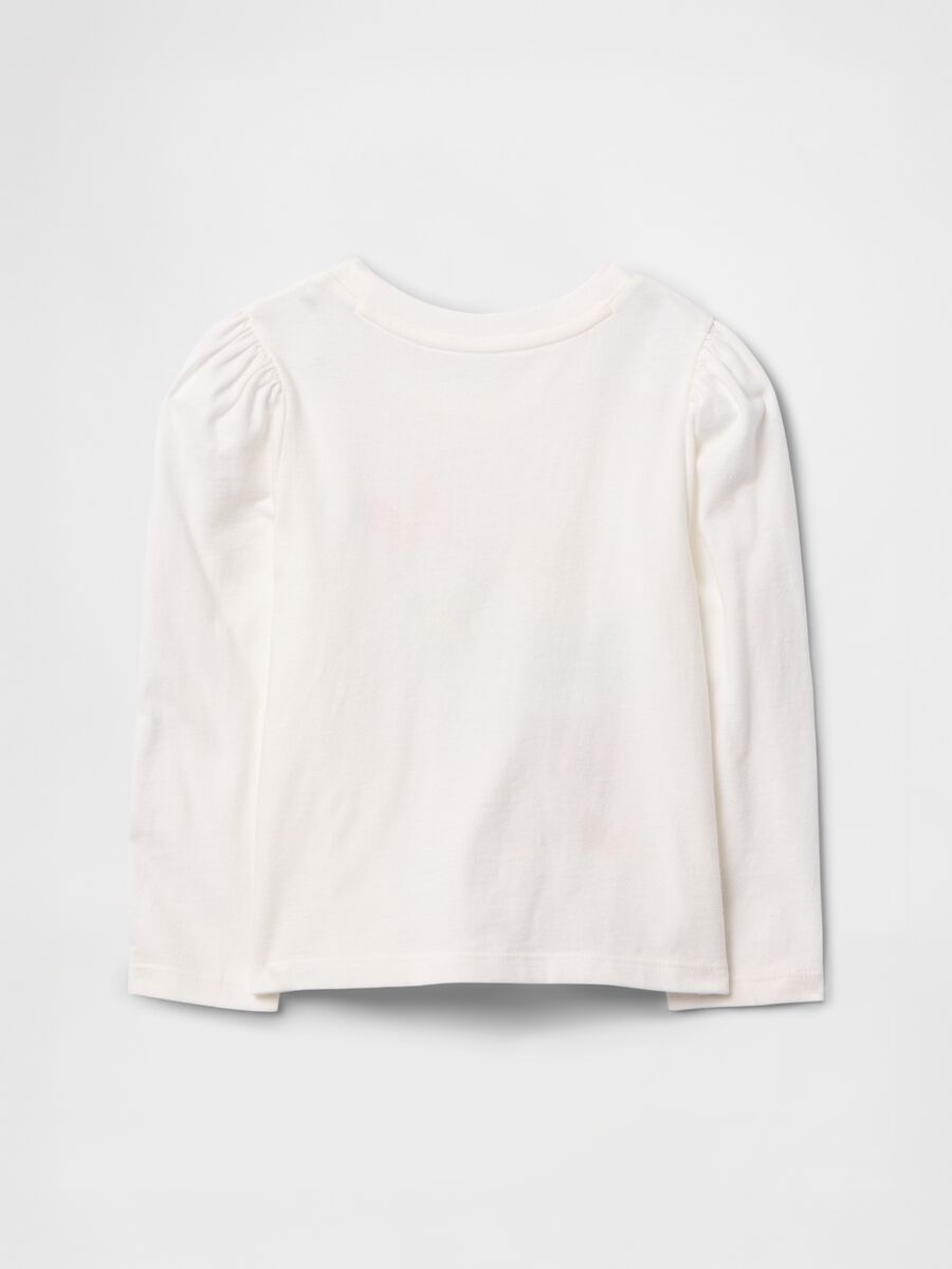Maglia a maniche lunghe bianca con farfalle multicolor Baby Girl_1