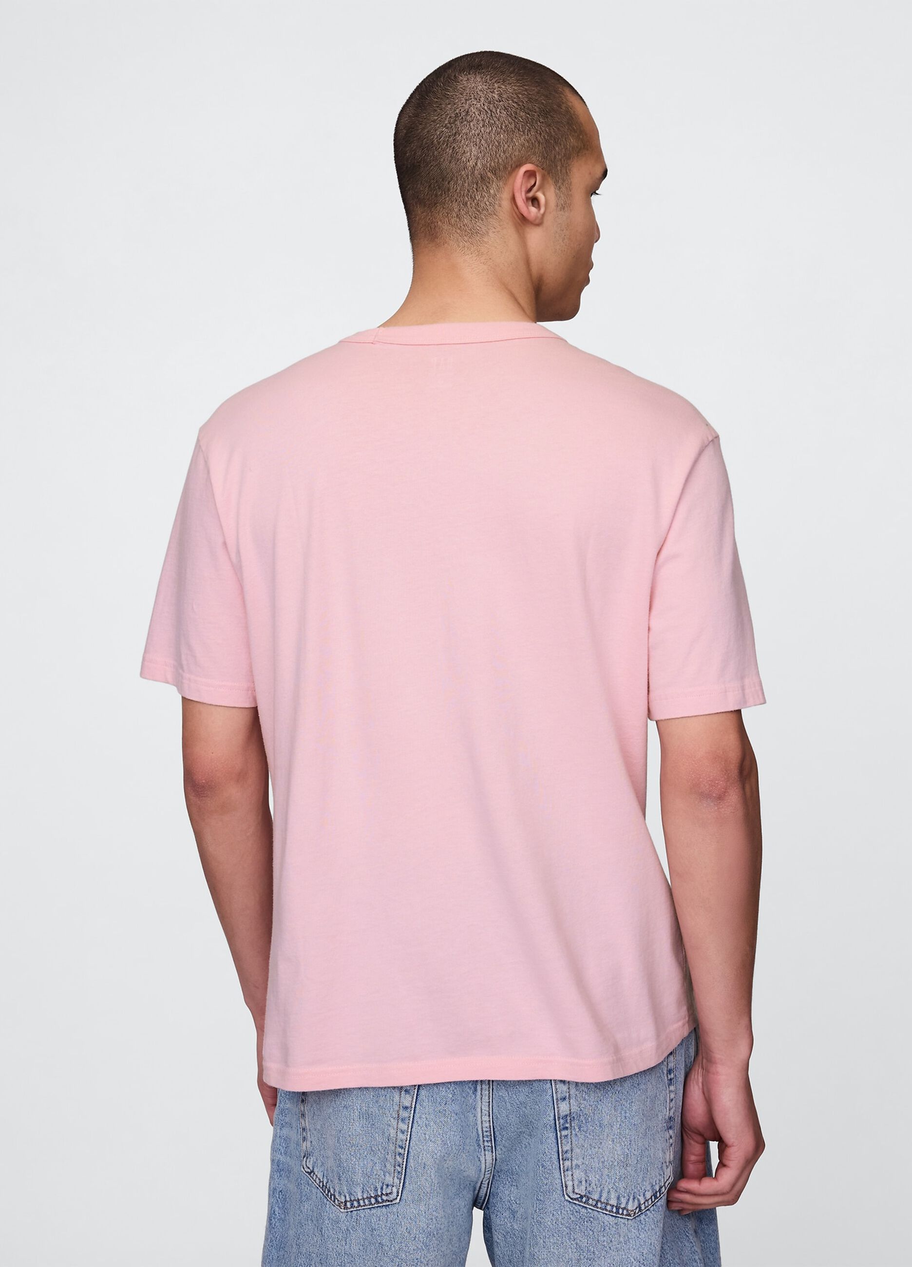 T-shirt rosa in puro cotone_1