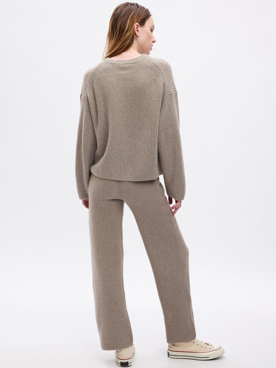 Pantaloni wide leg a coste inglesi Donna_1