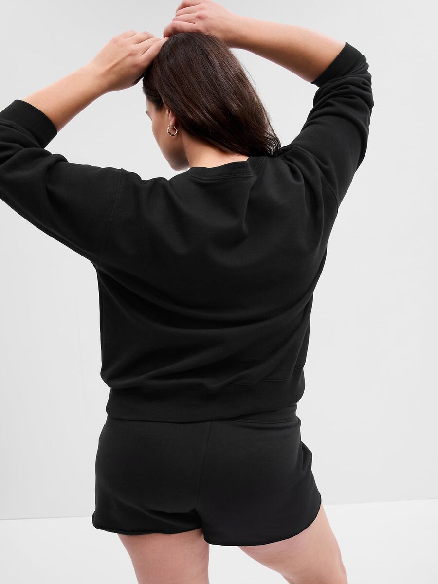 Felpa girocollo con ricamo logo Donna_3