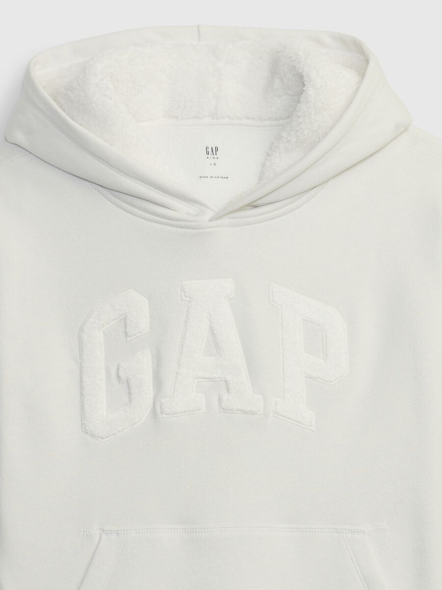 Sweatshirt with sherpa logo and lining Boy_2