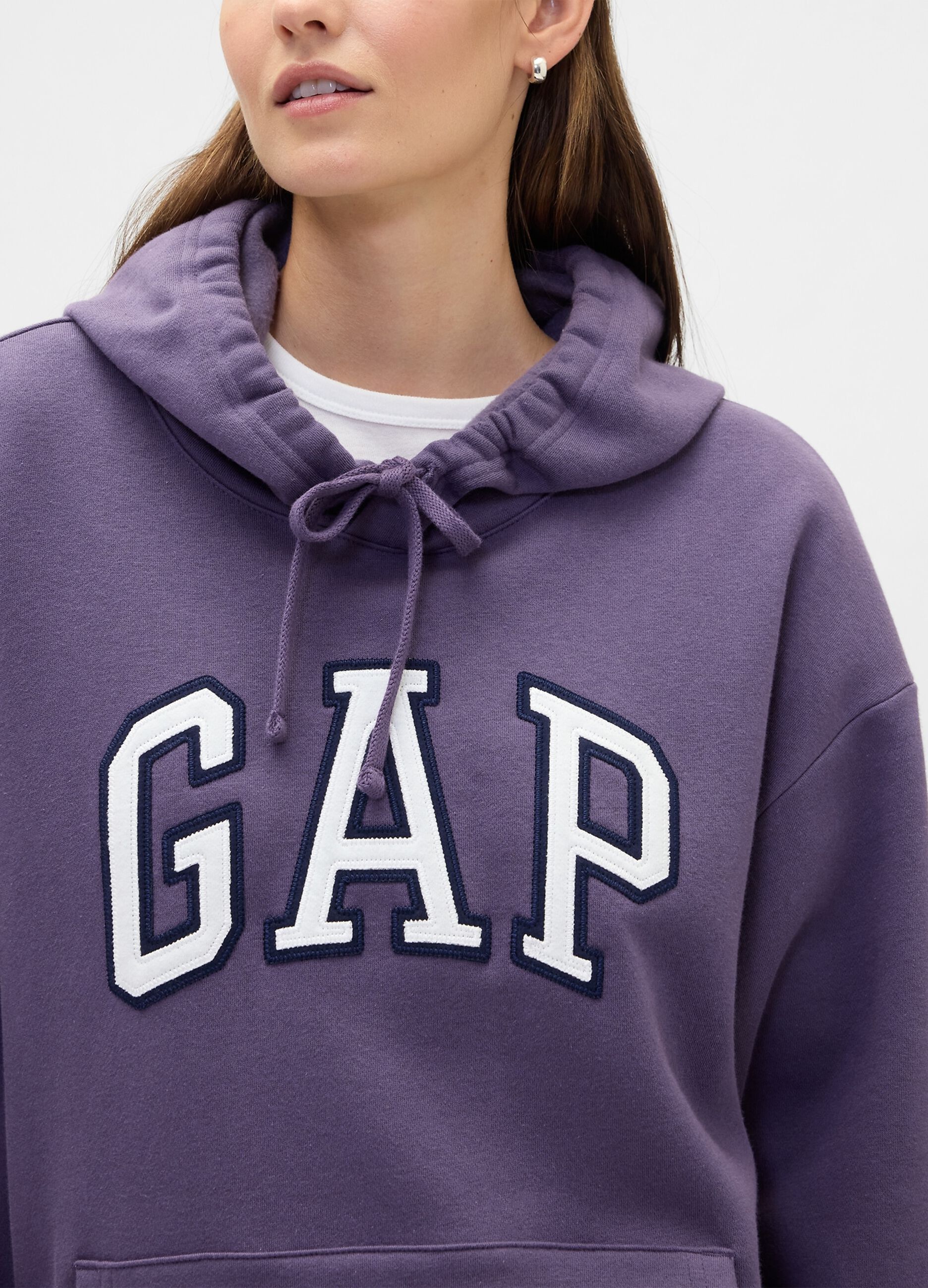 Felpa viola con cappuccio