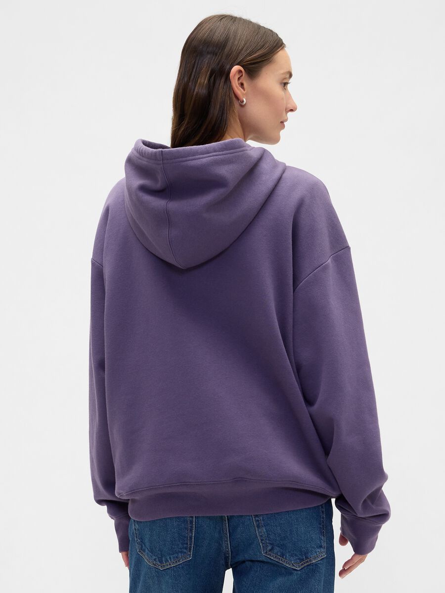 Felpa viola con cappuccio Donna_1