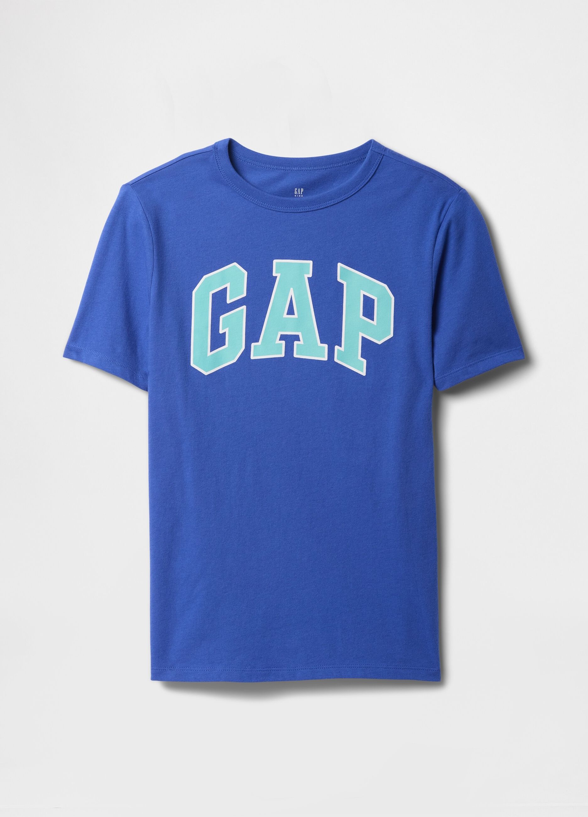 T-shirt blu con logo GAP in cotone