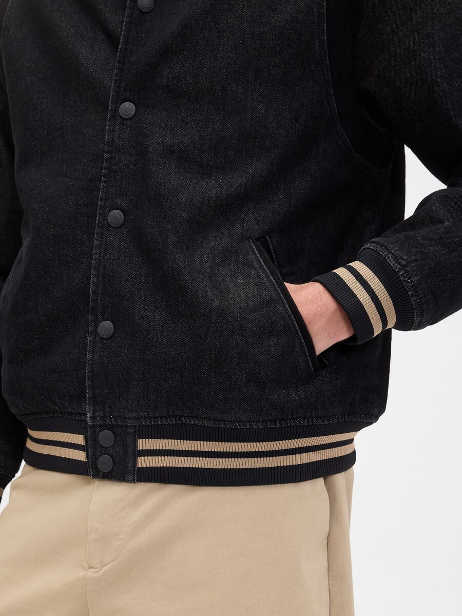 Giacca nera in cotone uomo Uomo_3