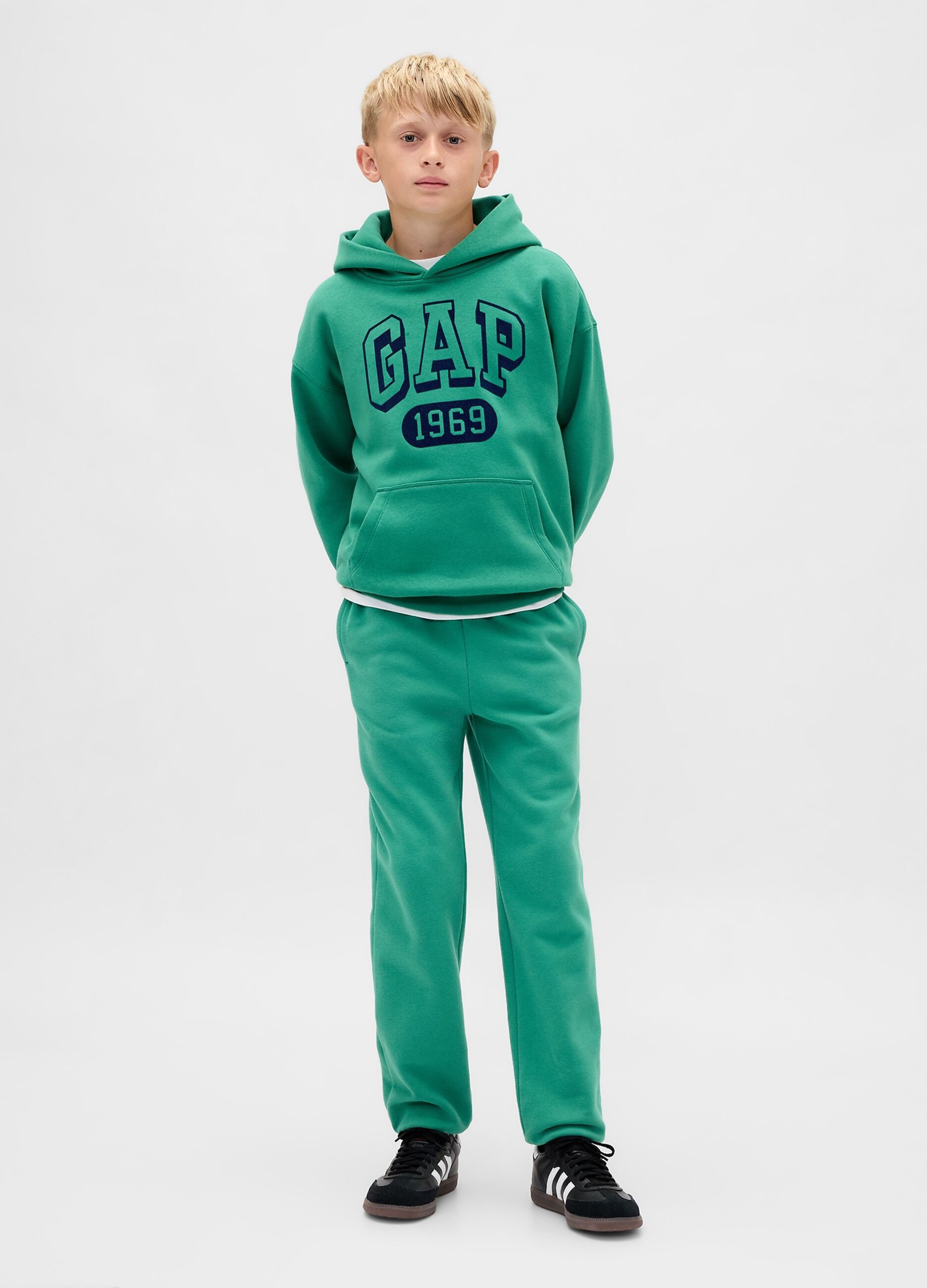 Pantaloni verdi in misto cotone
