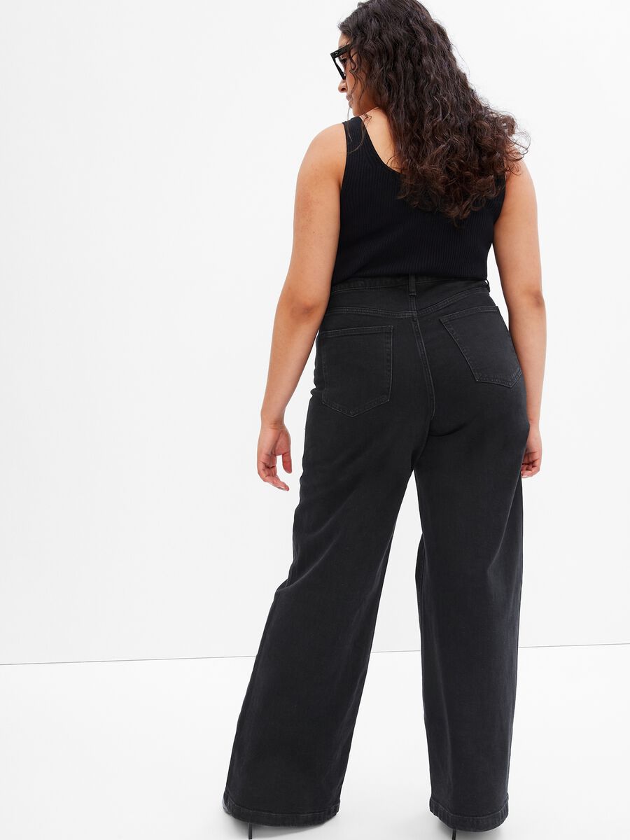 Jeans wide leg a vita alta Donna_4