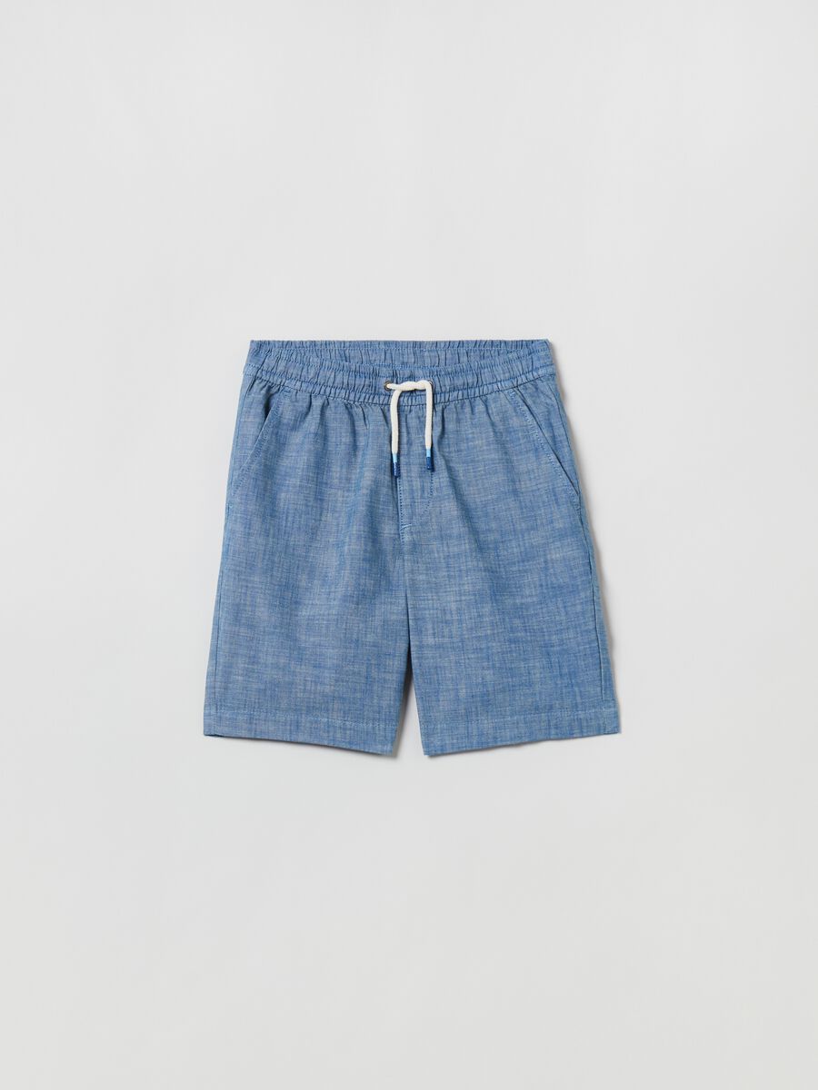 Shorts in cotone con coulisse Bambino_0