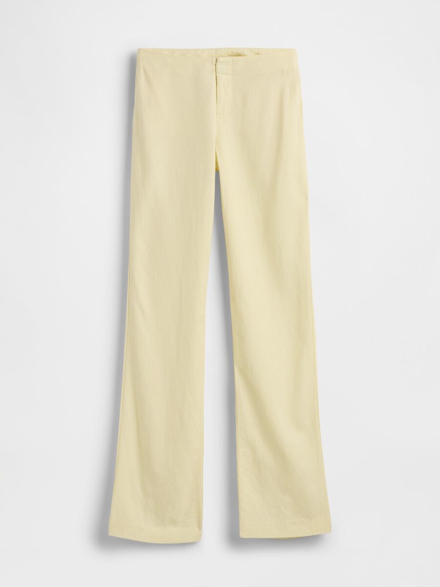Pantaloni in misto lino Donna_5