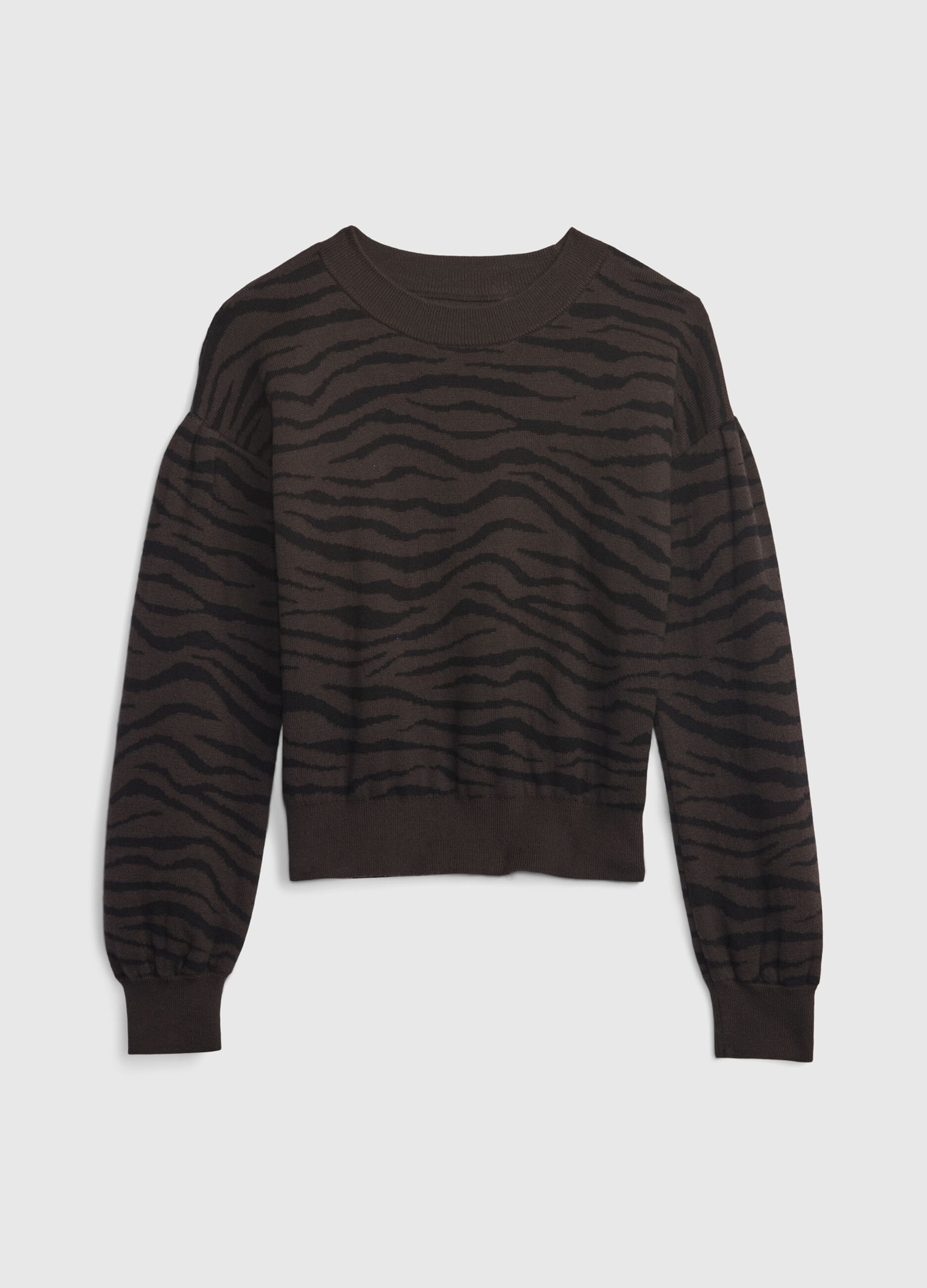 Oversized pullover with animal print