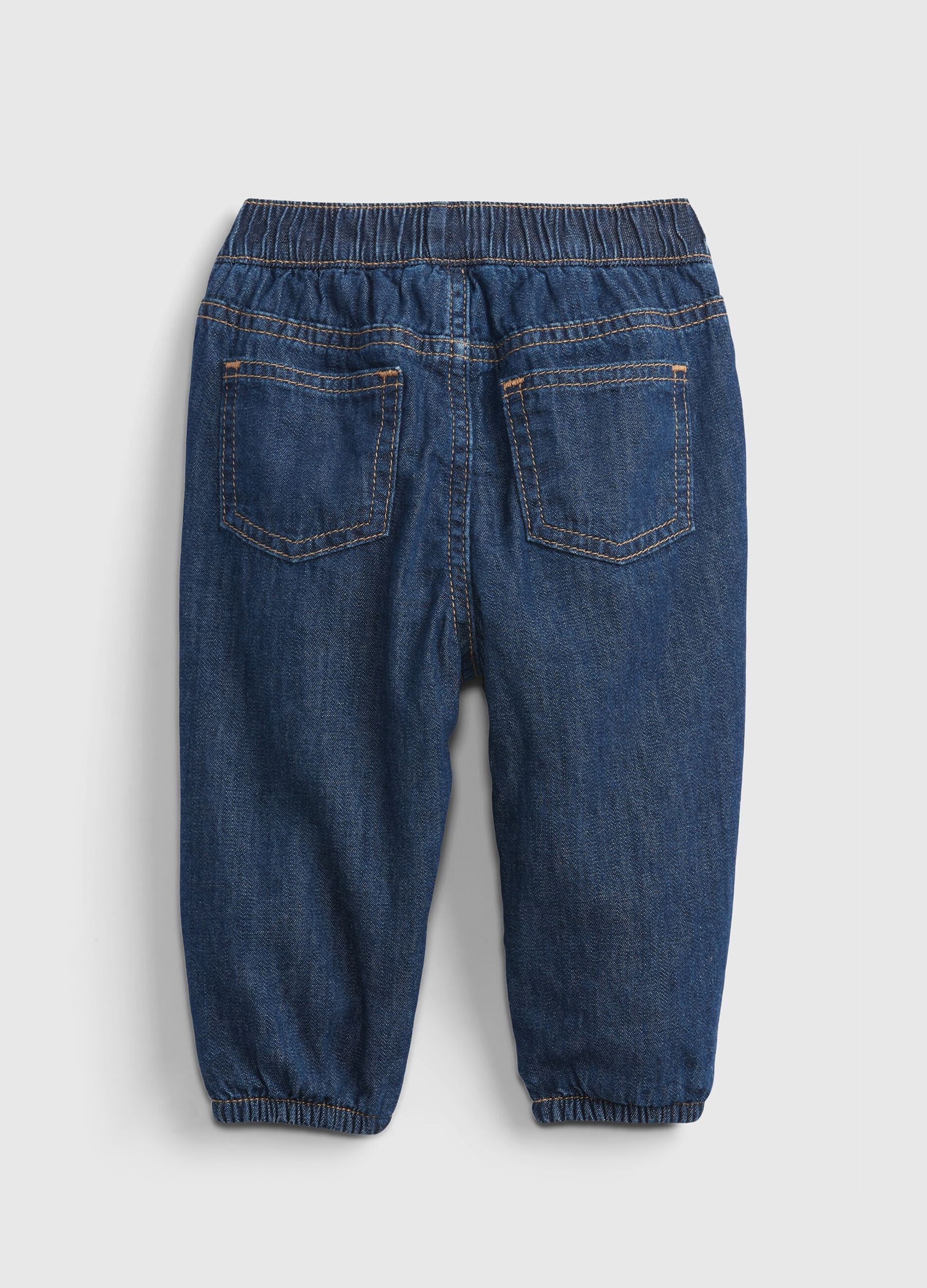 Denim joggers with five pockets_2