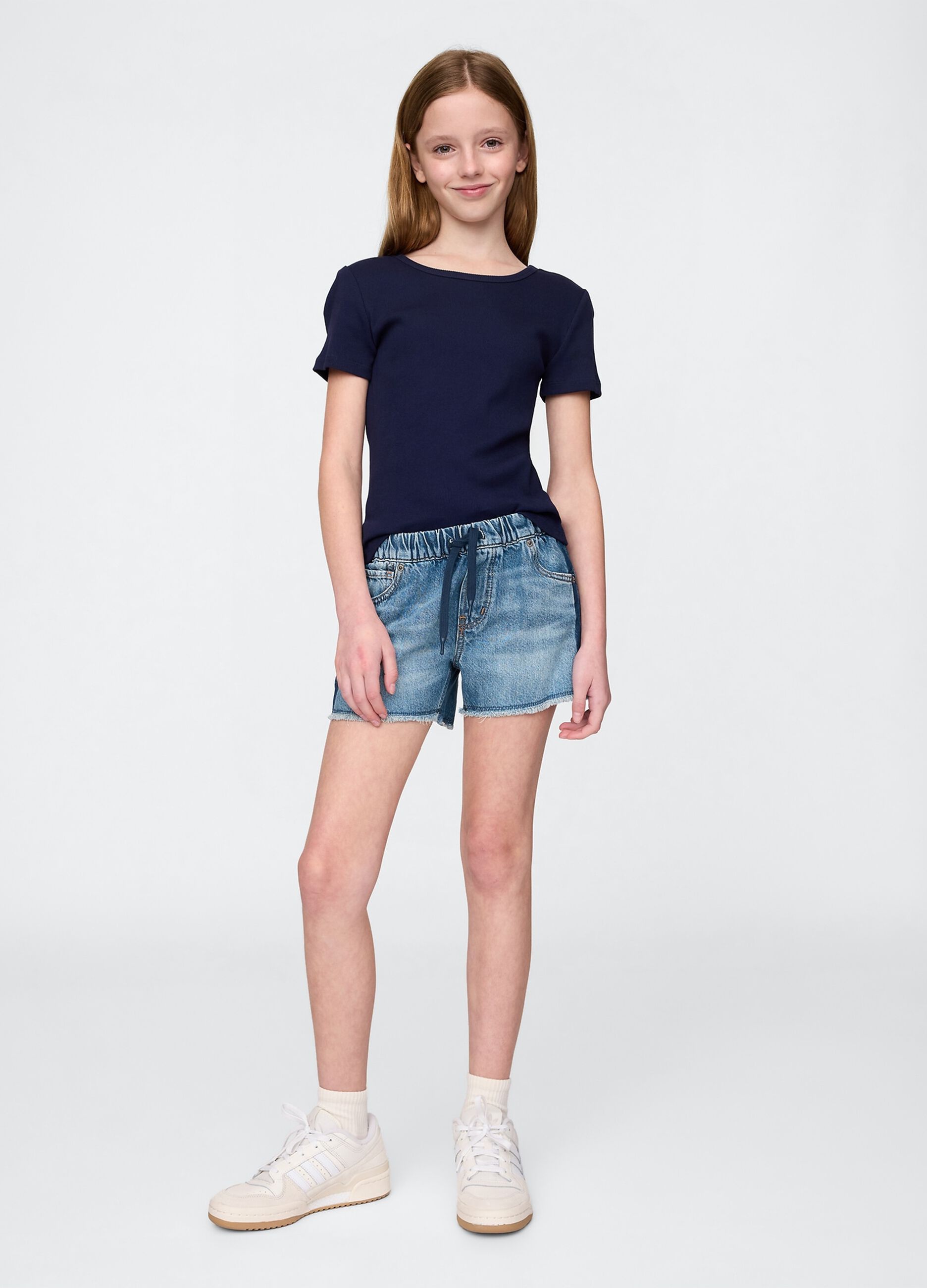 Shorts in denim da bambina