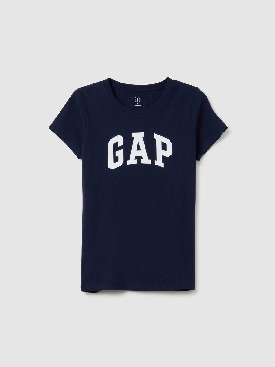 T-shirt girocollo con logo Donna_2