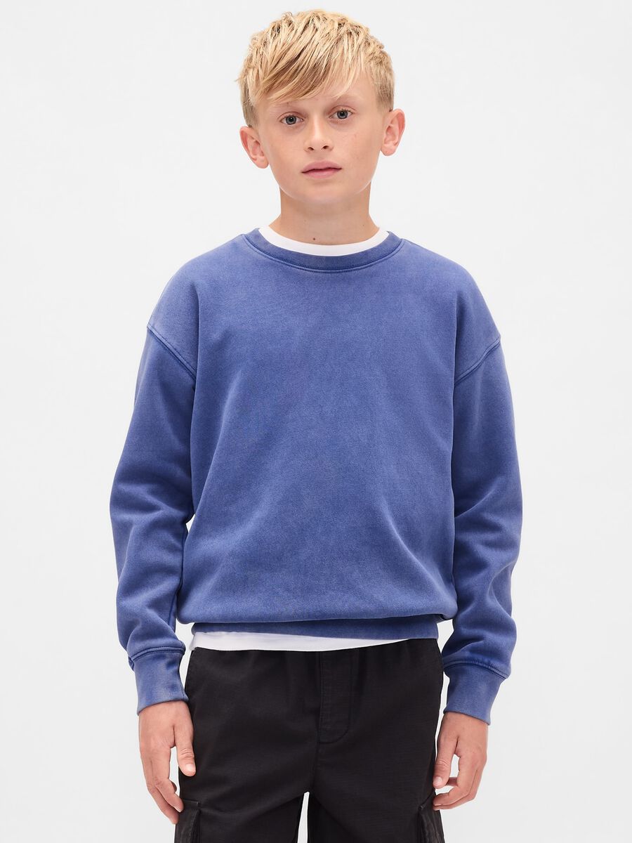 Felpa blu in cotone per bambino Bambino_0