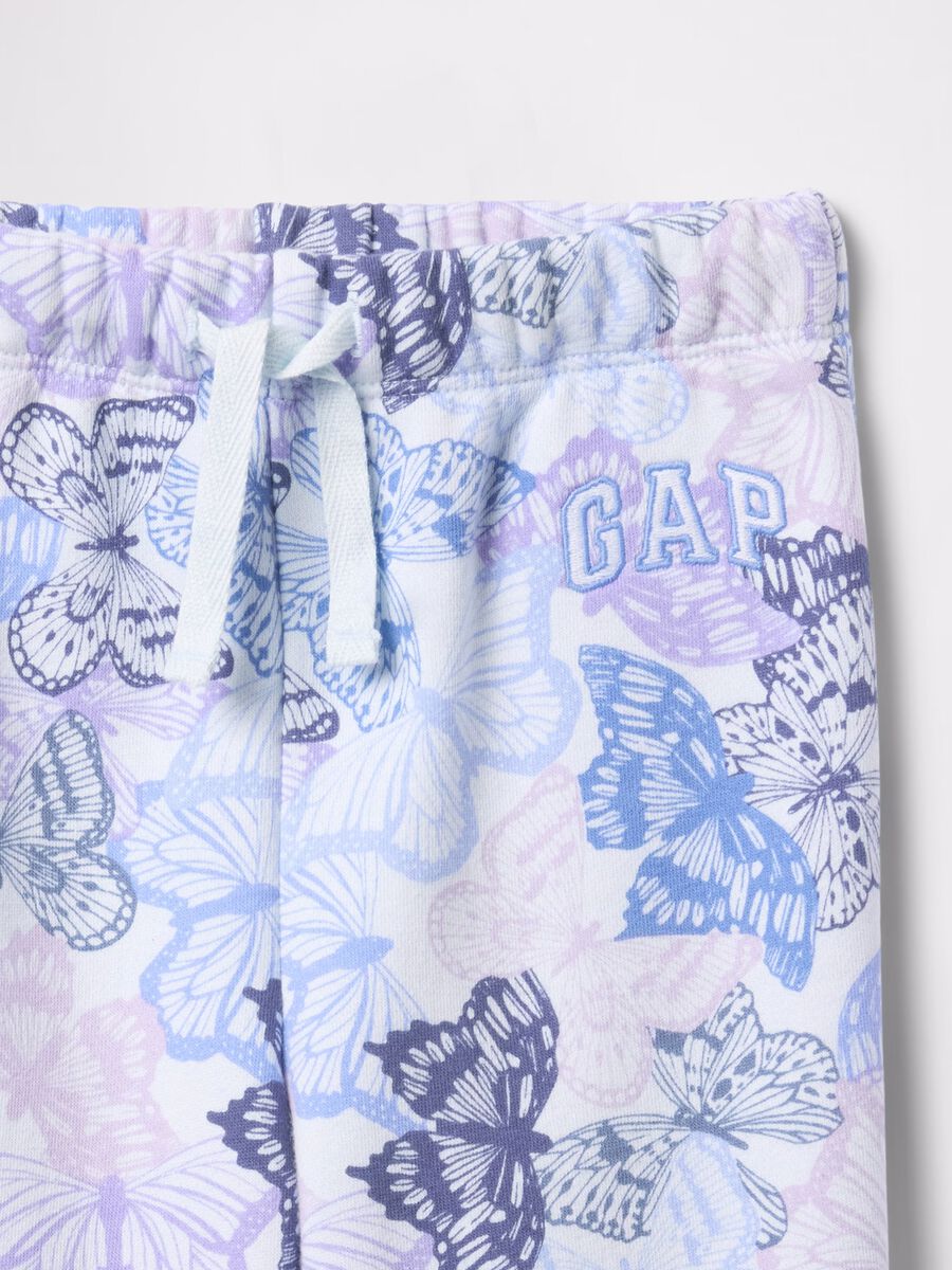 Pantaloni jogger con stampa farfalle Bimba_2