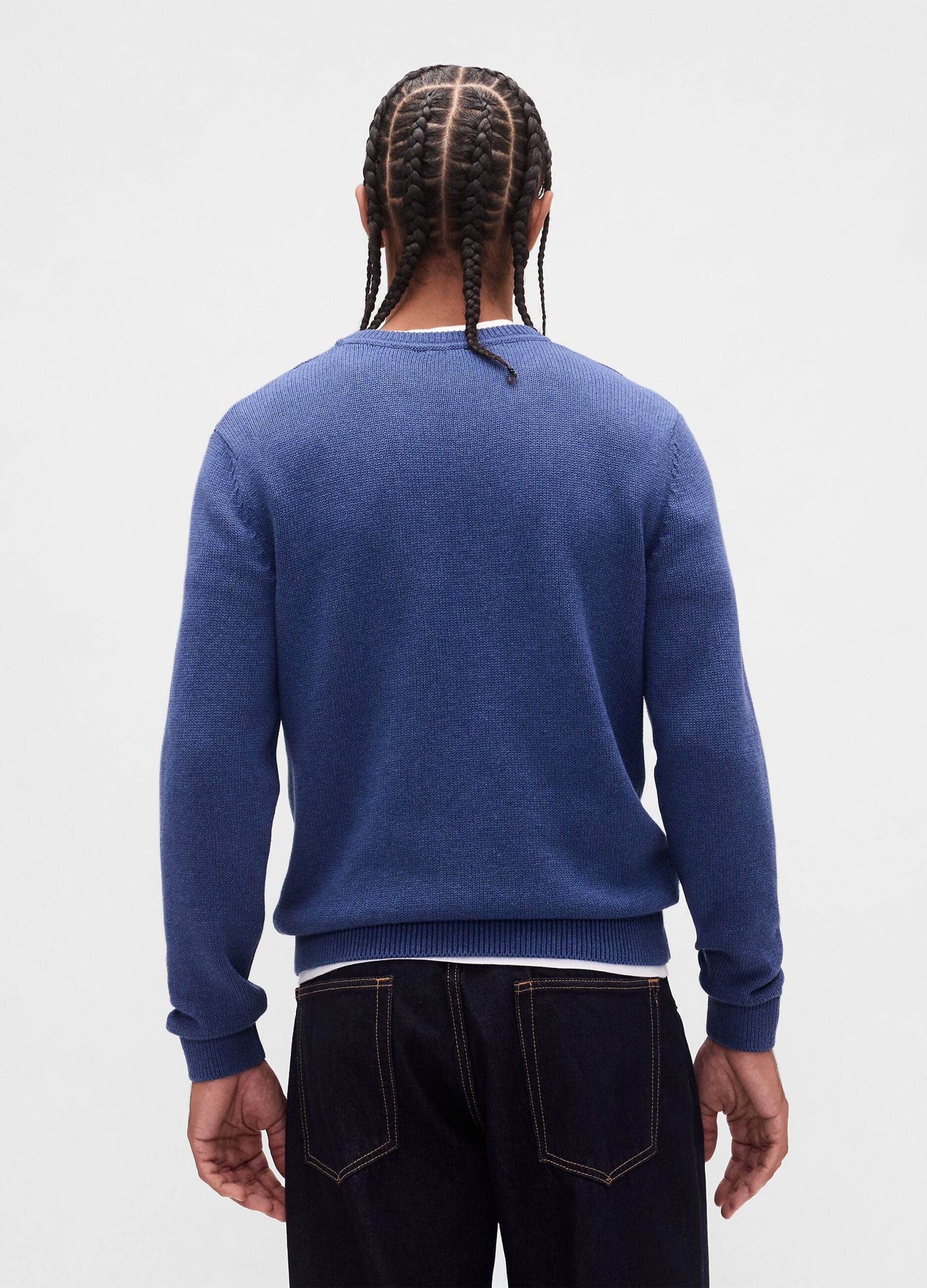 Pullover blu in cotone_1