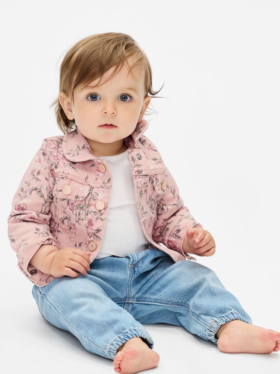 Floral jacket in denim Toddler Girl_0