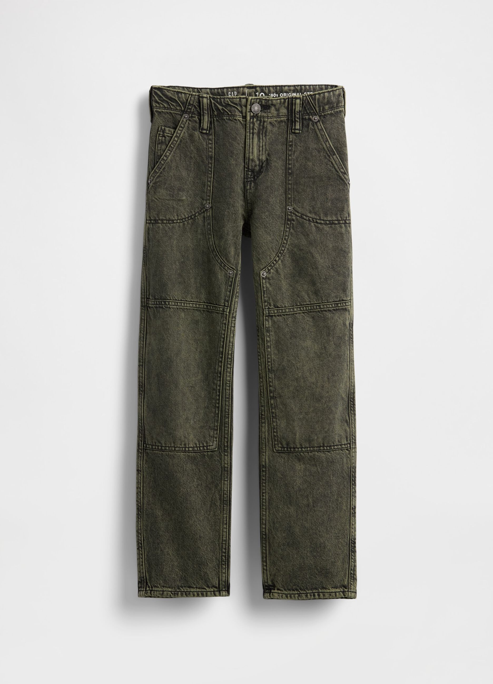 Pantaloni verde in denim per bambino_3