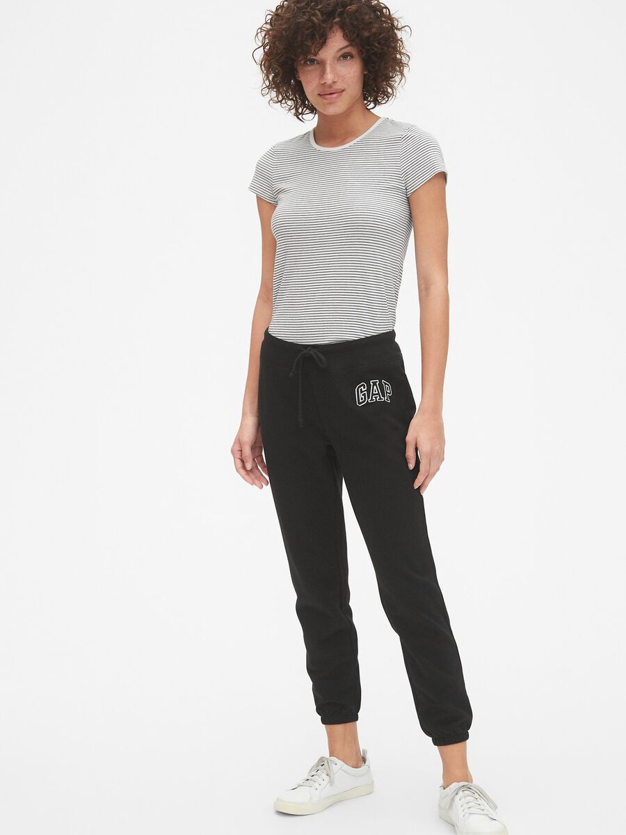 Plush joggers with logo embroidery Woman_0