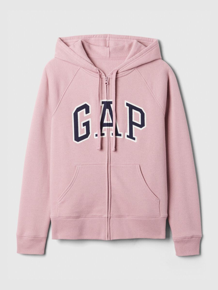 Felpa con cappuccio ricamo logo Donna_3