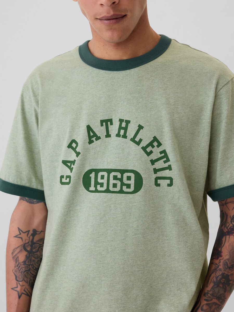 T-shirt in cotone con stampa logo Uomo_3