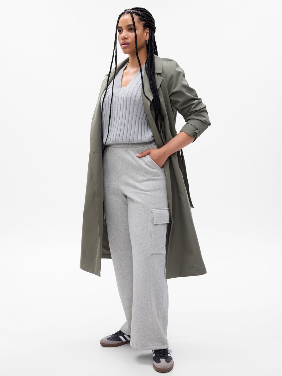 Joggers cargo in felpa con coulisse Donna_3