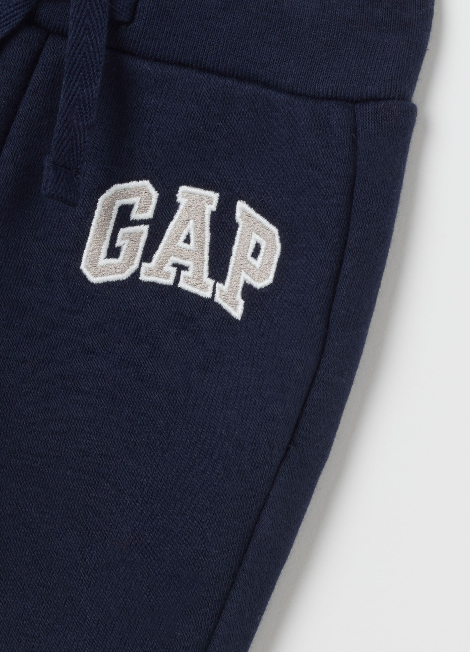 Fleece joggers with logo embroidery_2