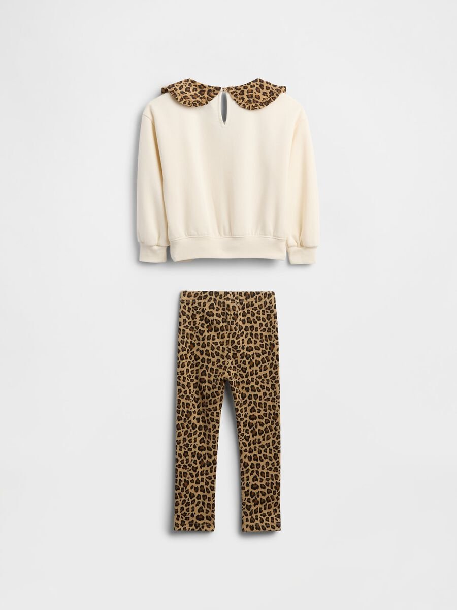 White and Brown Set with Leopard Print for Girls Baby Girl_2