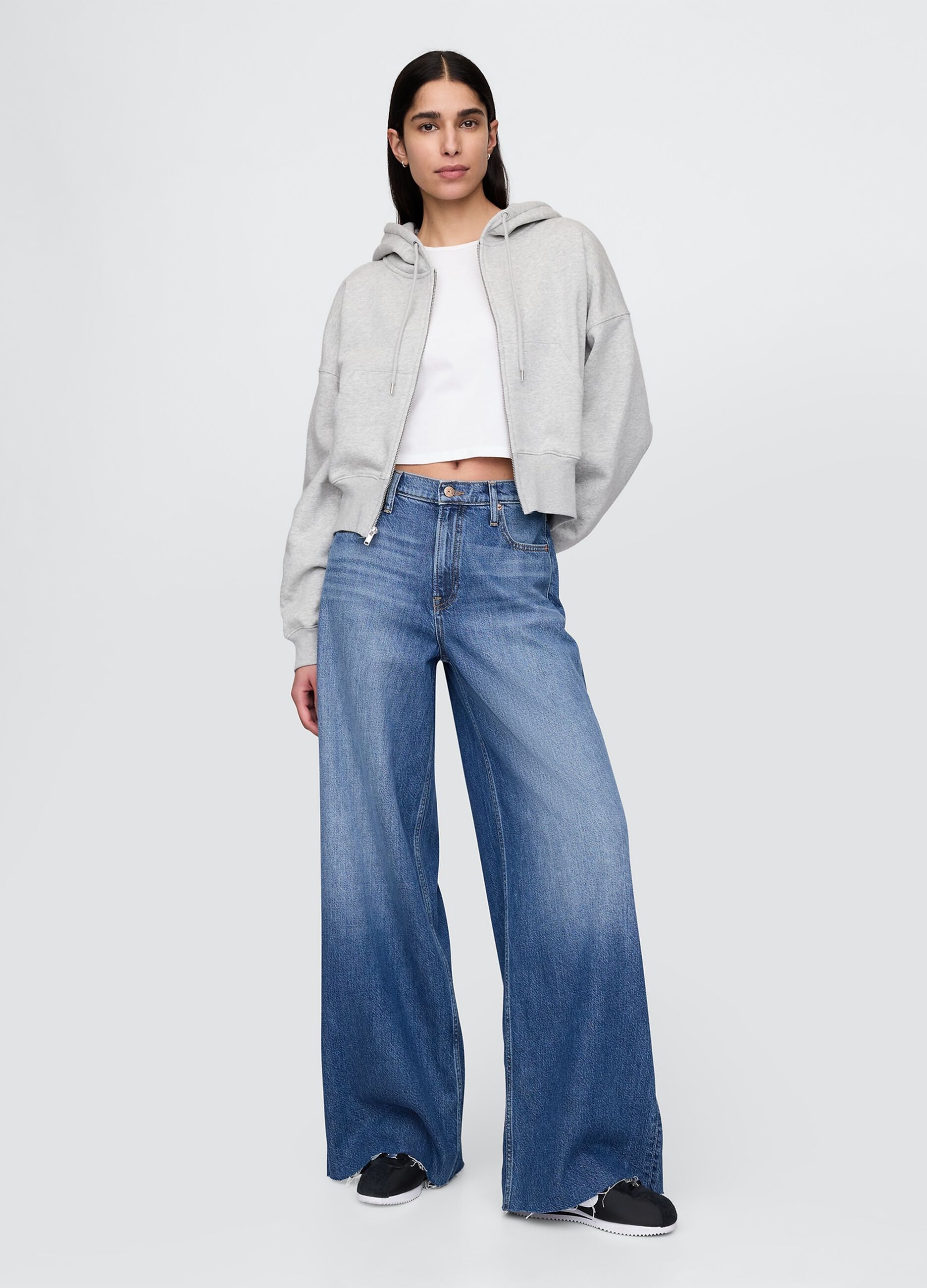 Pantaloni wide leg Gap in denim
