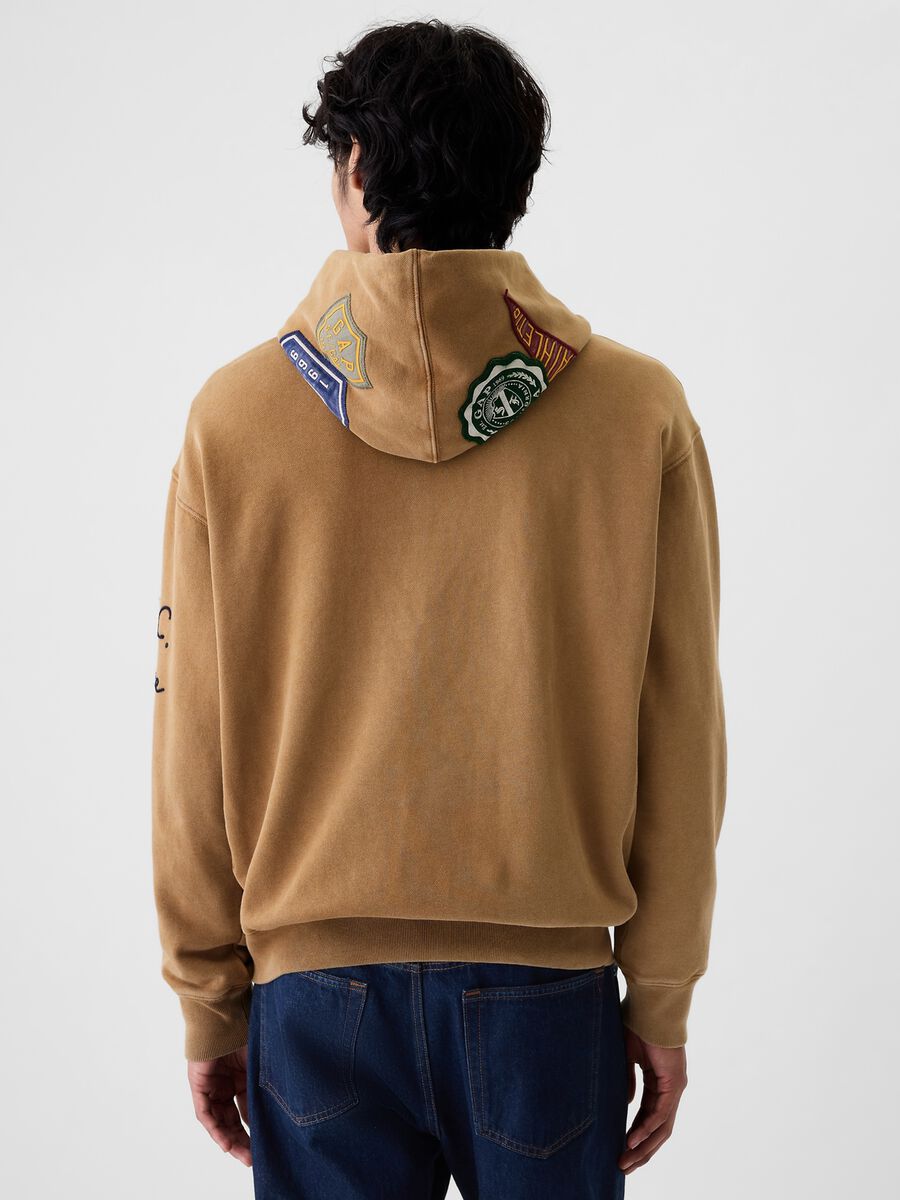 Felpa con cappuccio e patch logo Uomo_2