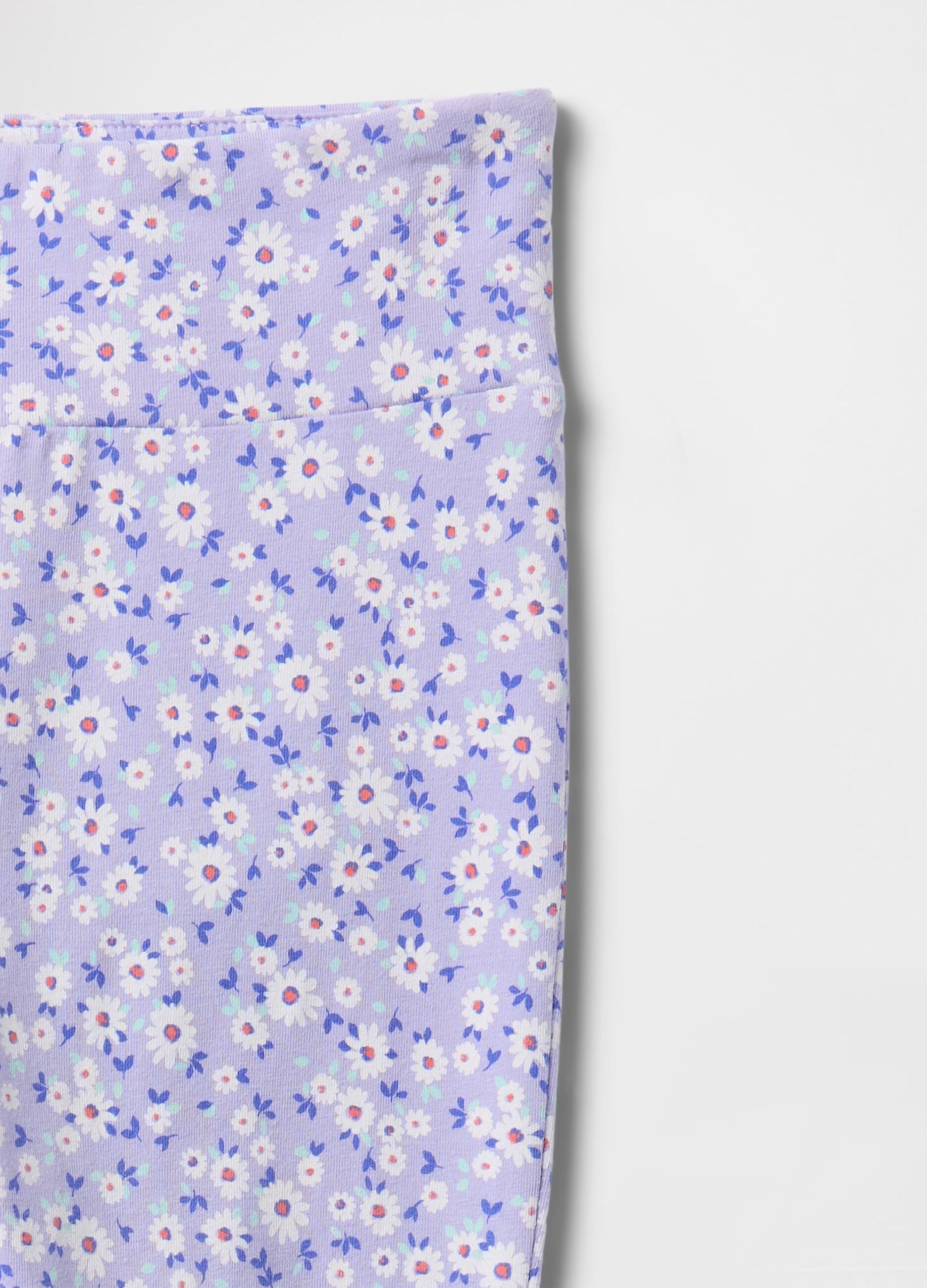 Pantaloni bootcut a fiori viola_4