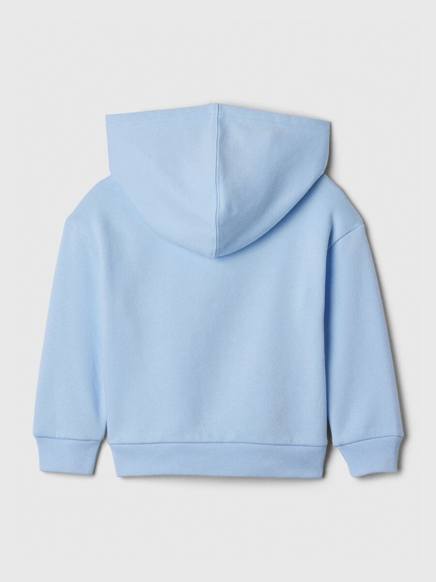 Sweatshirt with hood and rainbow and logo print Baby Girl_1