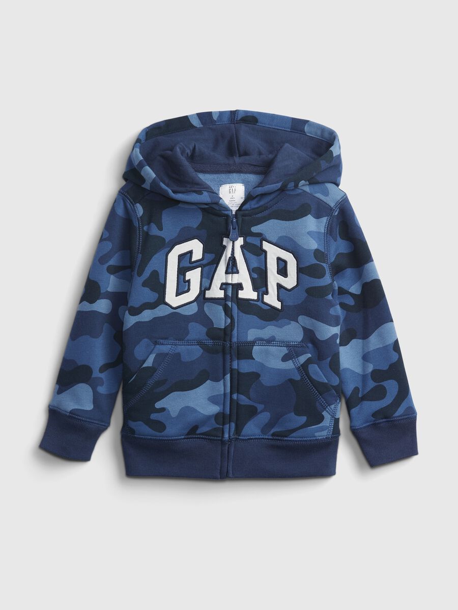 Full-zip camouflage plush hoodie Toddler Boy_0