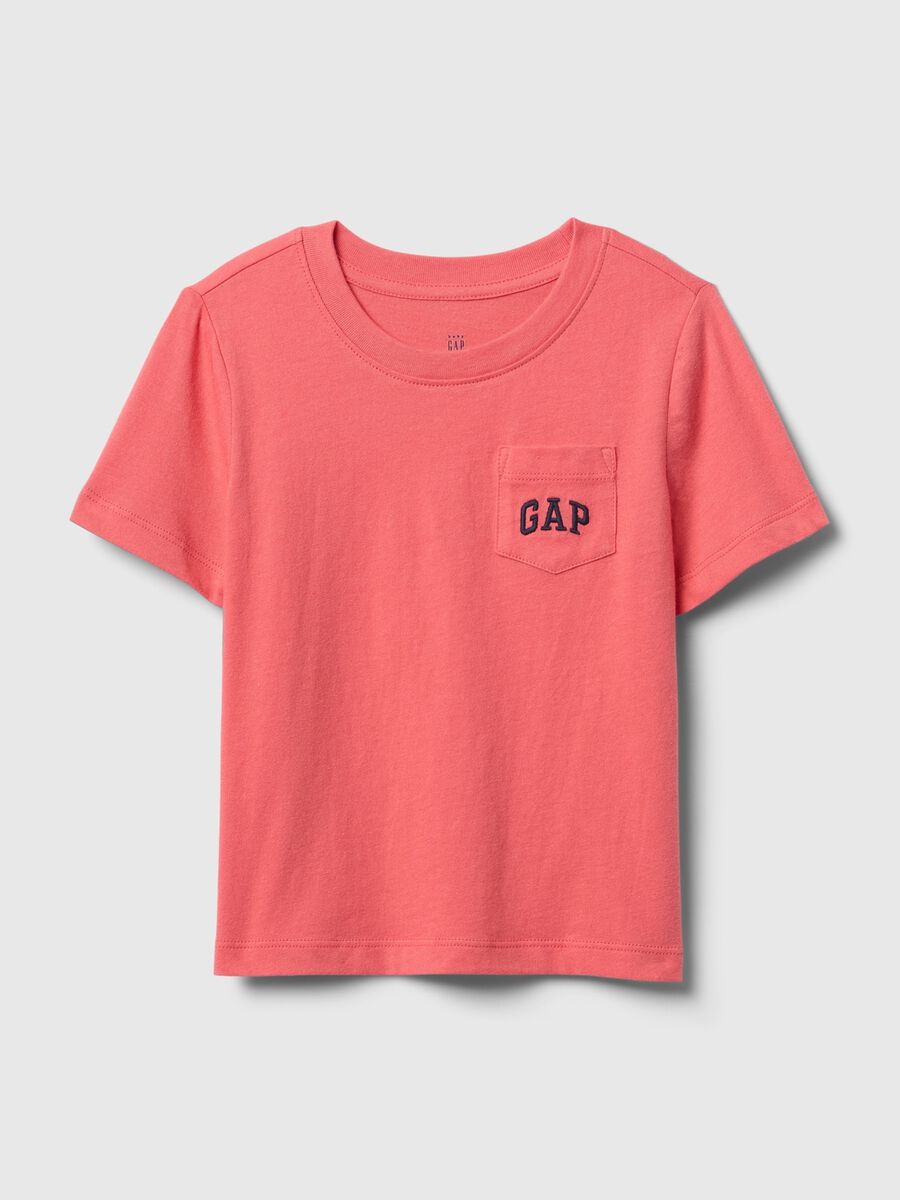 T-shirt rosa con taschino e logo GAP Baby Boy_0