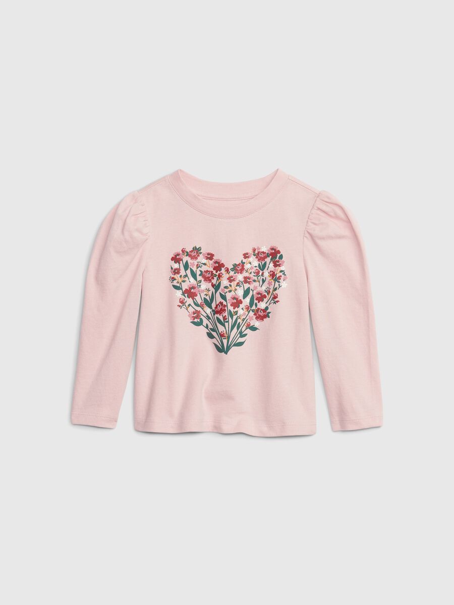T-shirt a maniche lunghe con stampa Bimba_0