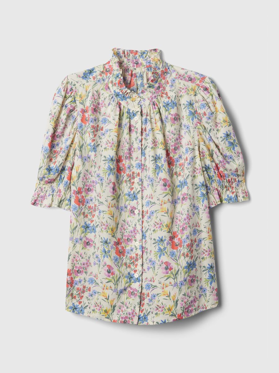 Floral blouse with puffed sleeves Woman_3