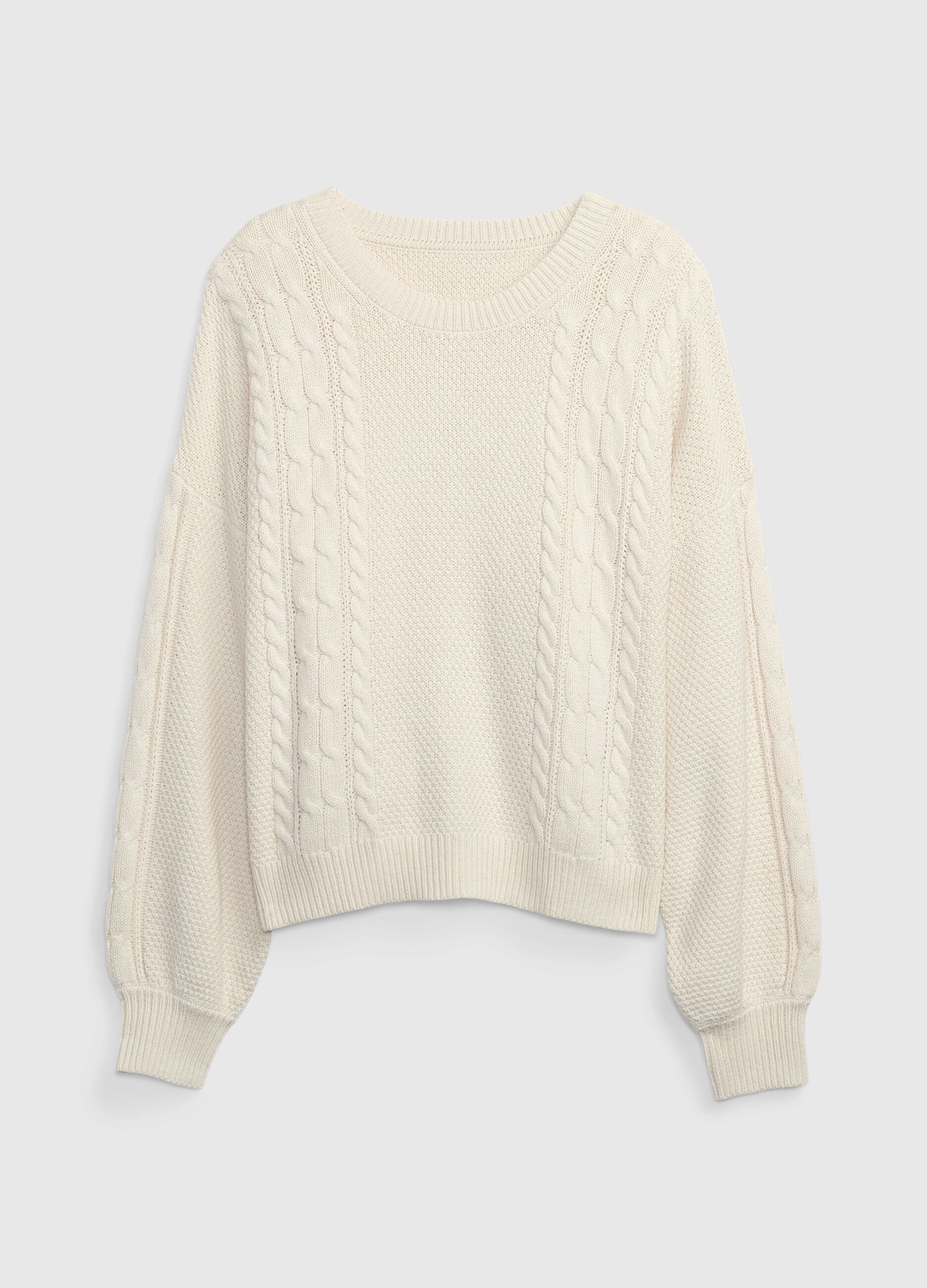 Oversized pullover with cable-knit motif_2