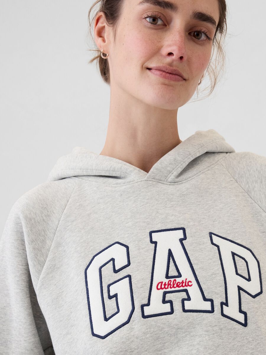 Felpa con cappuccio maniche raglan Donna_3