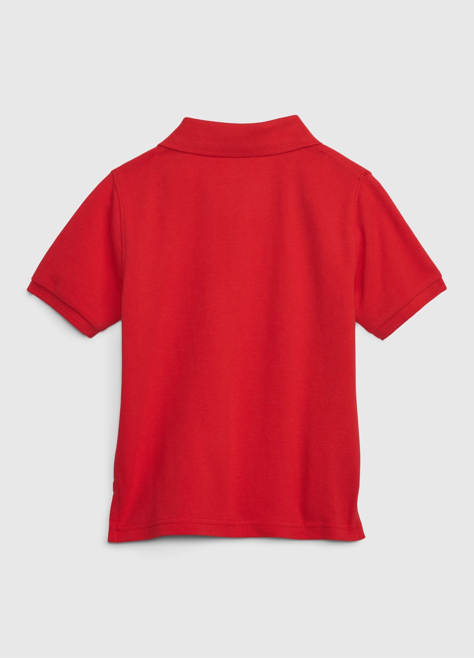 Regular fit pure cotton polo with logo