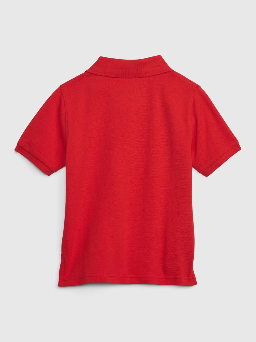 Regular fit pure cotton polo with logo Baby Boy_1