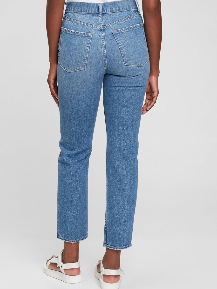 Straight-fit, high-rise jeans Woman_1
