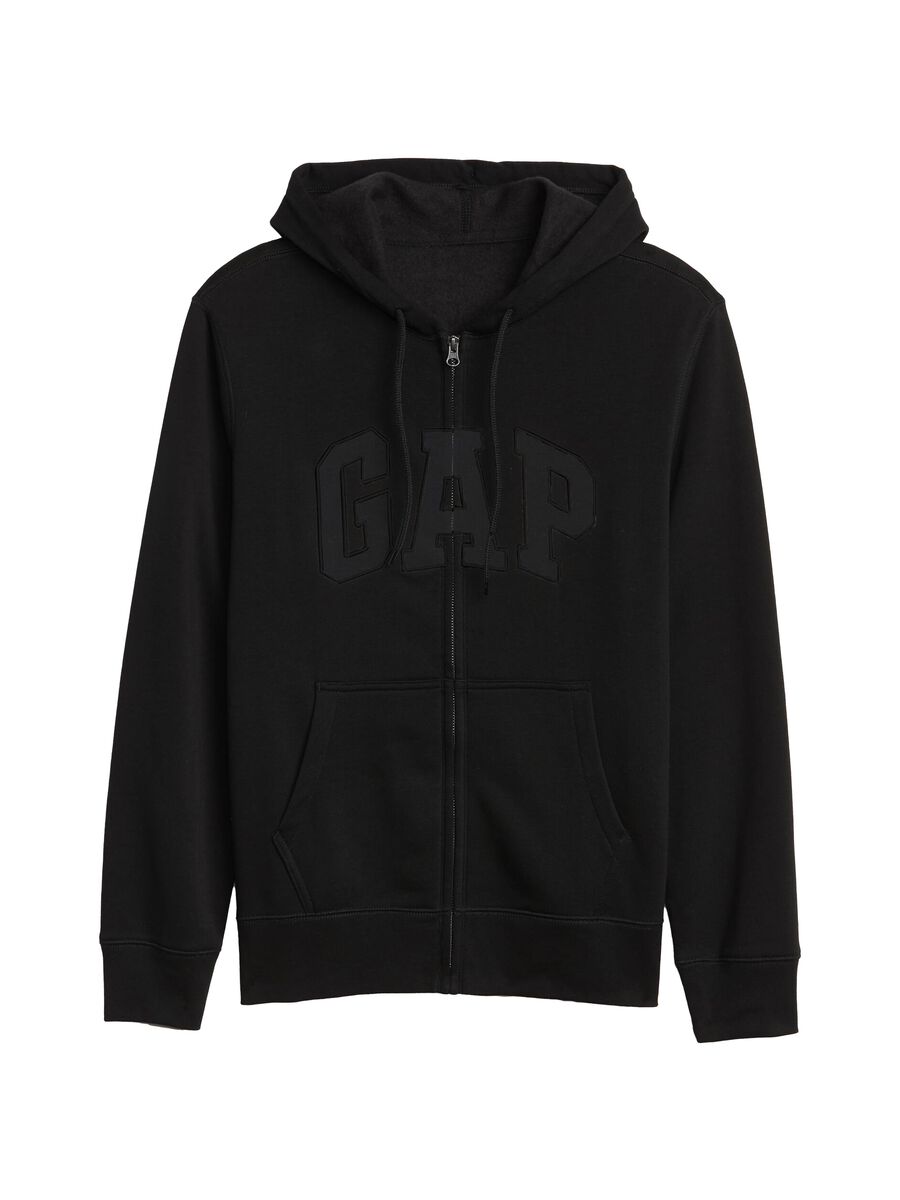 Full-zip in felpa con cappuccio e ricamo logo Uomo_1