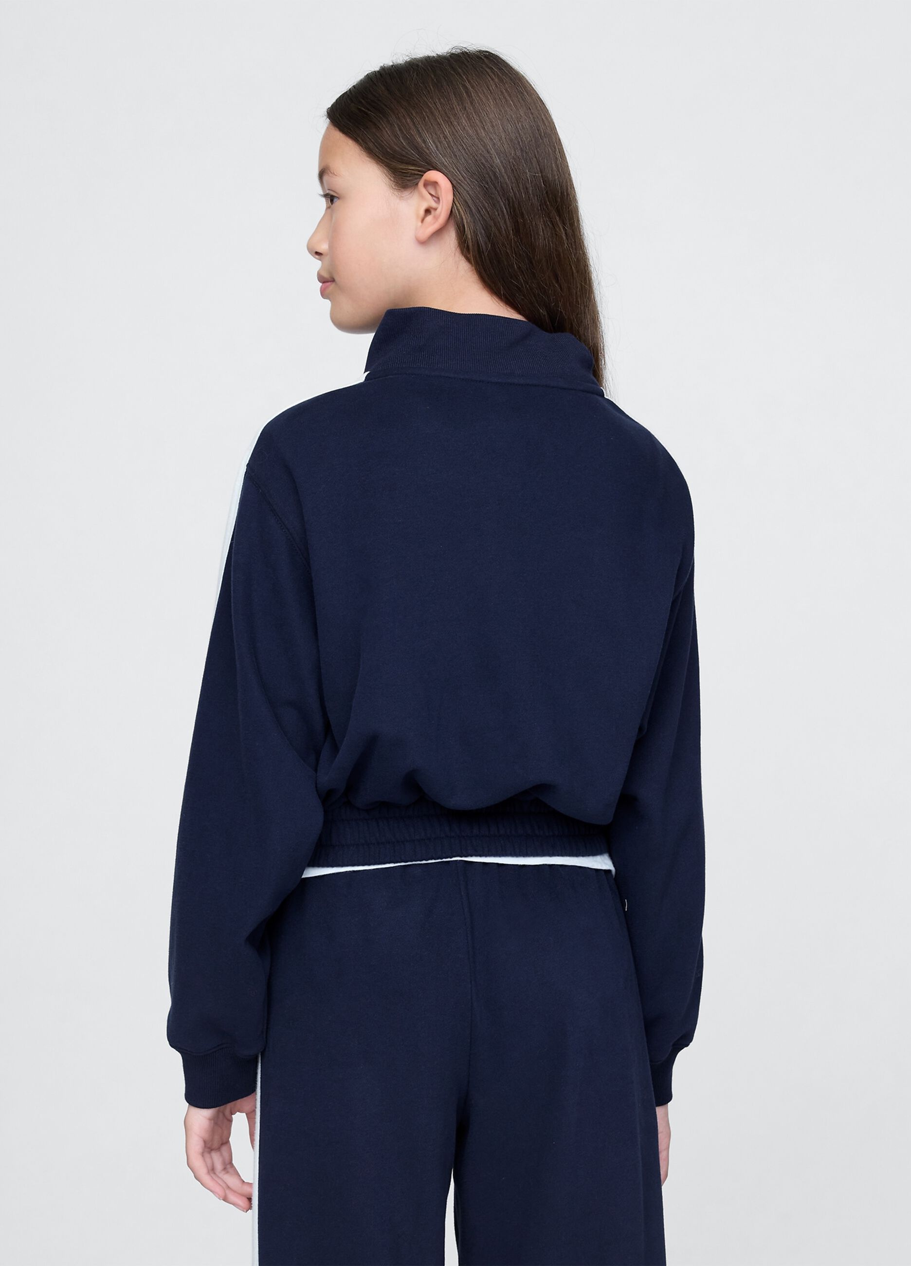 Felpa blu con zip frontale per ragazze GAP Kids_2