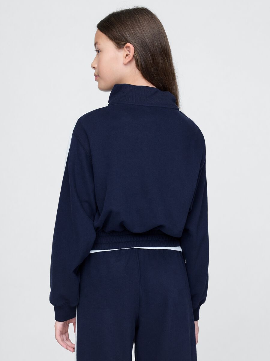 Felpa blu con zip frontale per ragazze GAP Kids Bambina_2