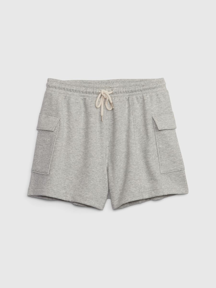Shorts cargo in felpa con coulisse Donna_0
