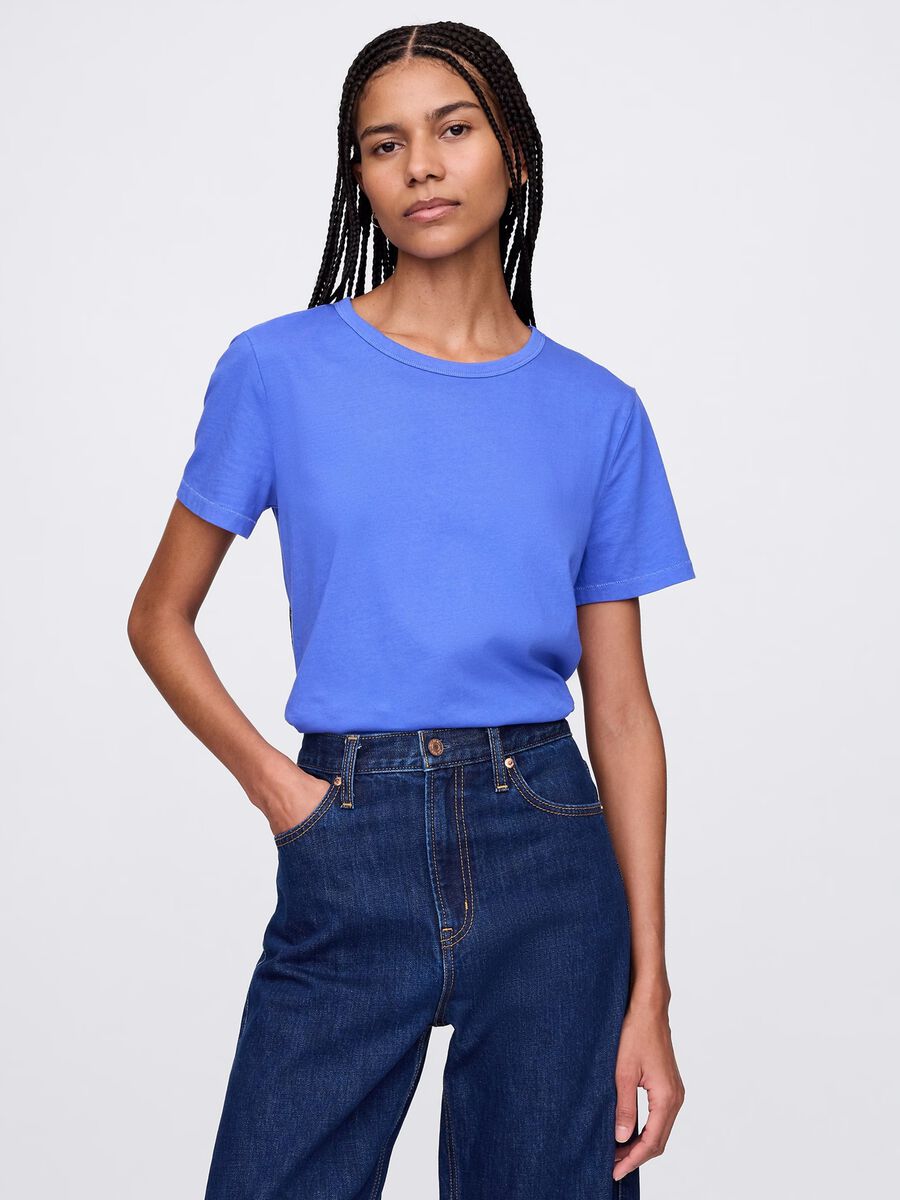 T-shirt blu Gap in cotone Donna_0
