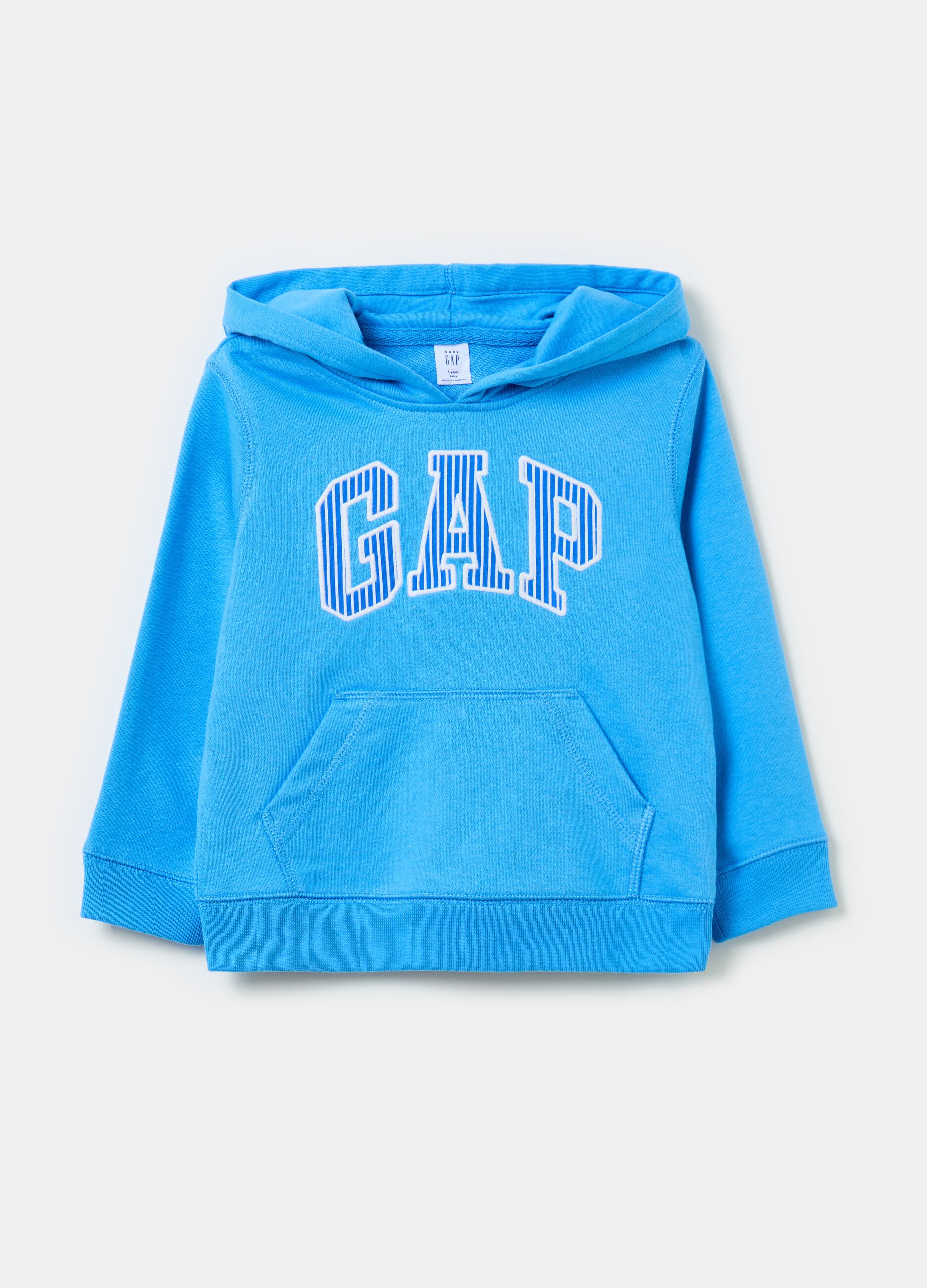 Felpa con cappuccio e patch logo