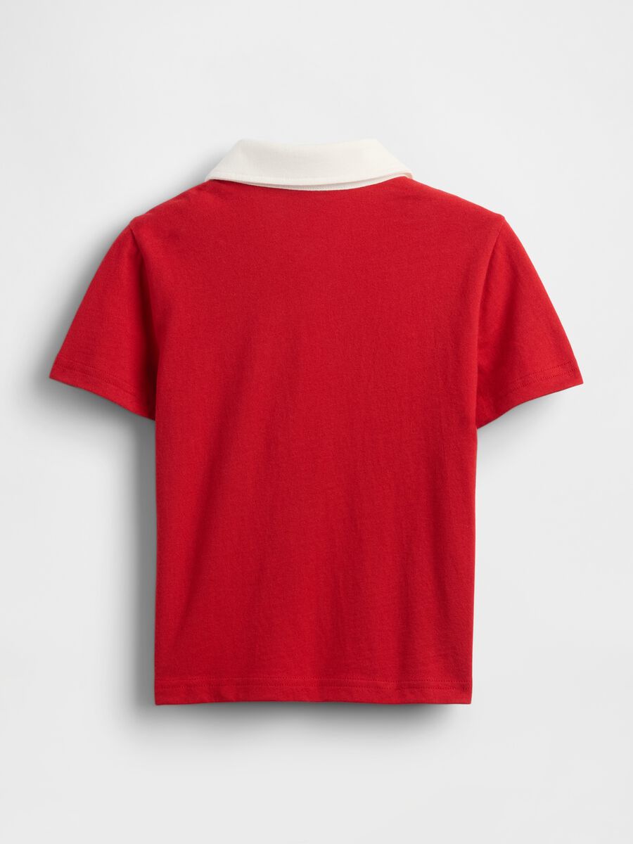 T-shirt rossa a maniche corte in cotone Bambino_1