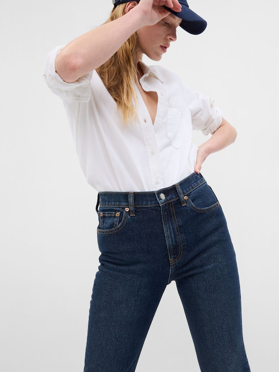 Straight-fit, high-rise jeans Woman_2